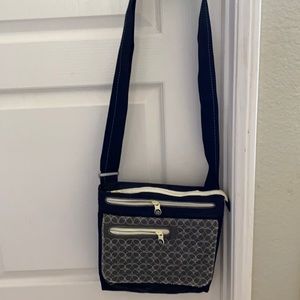 Nylon crossbody bag with multiple pockets